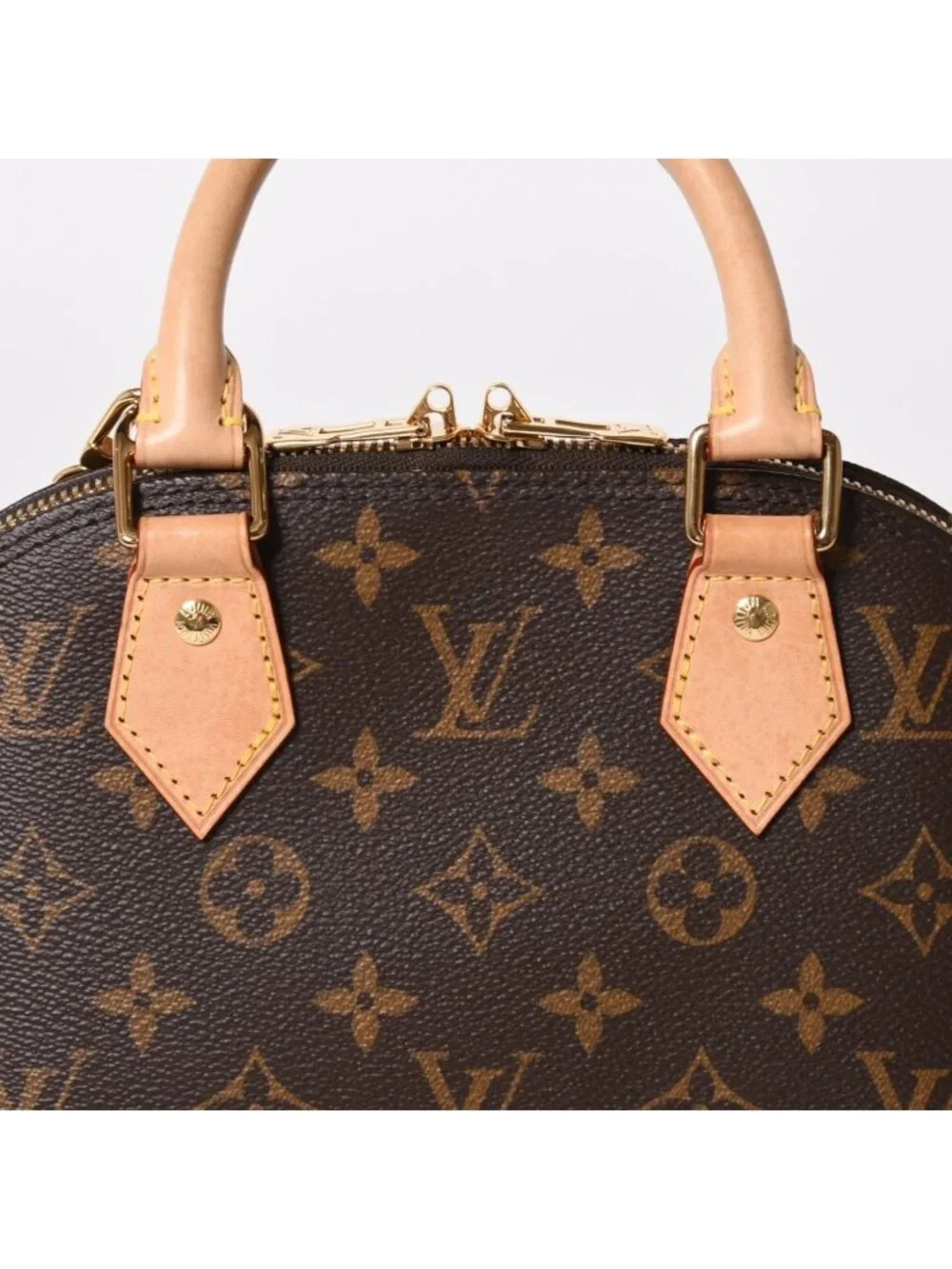 Louis Vuitton Monogram Alma BB Handbag Shoulder Gold